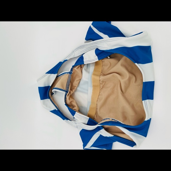 Kortni Jeane 2 piece striped Swimsuit Racerback top and bottoms. - Picture 5 of 7